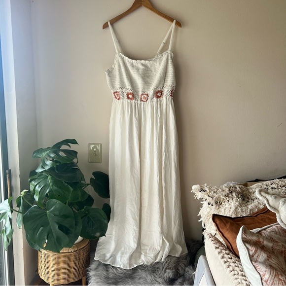 TORRID Maxi Crochet Detail Trapeze Dress GRANNY SQUARE CROCHET SIZE large 00X - Picture 12 of 13